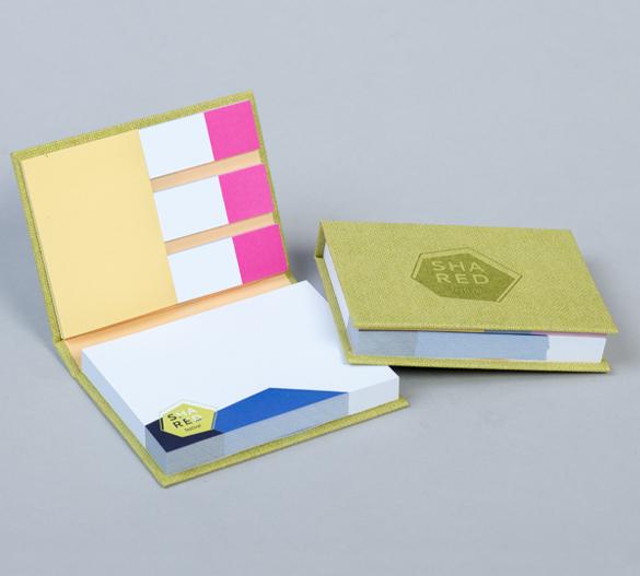 PM100-ART-PAPER Set de notas adhesivas con cubierta de tapa dura ART PAPER