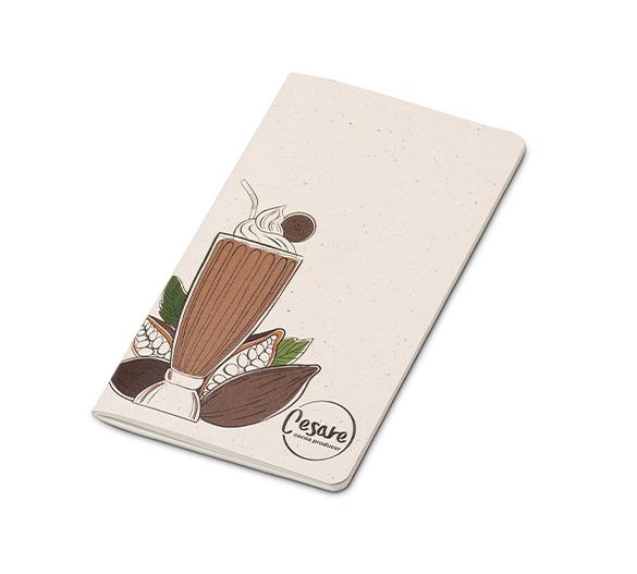 MN41-cocoa Mindnotes® cosida en una tapa de papel Organic Spirit - cocoa